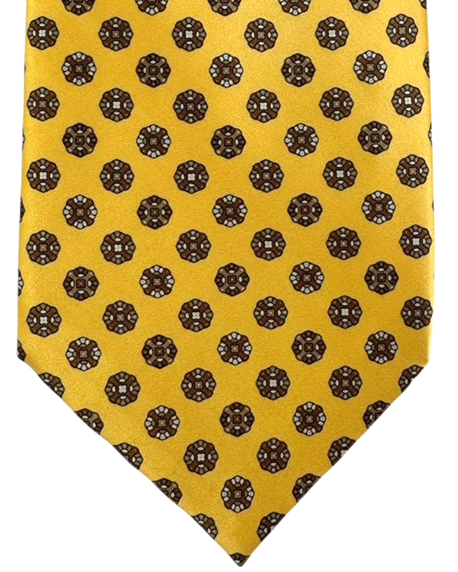 Stefano Ricci Tie Yellow Brown Design
