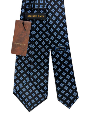 Stefano Ricci Silk Tie Royal Blue Orange-Gold