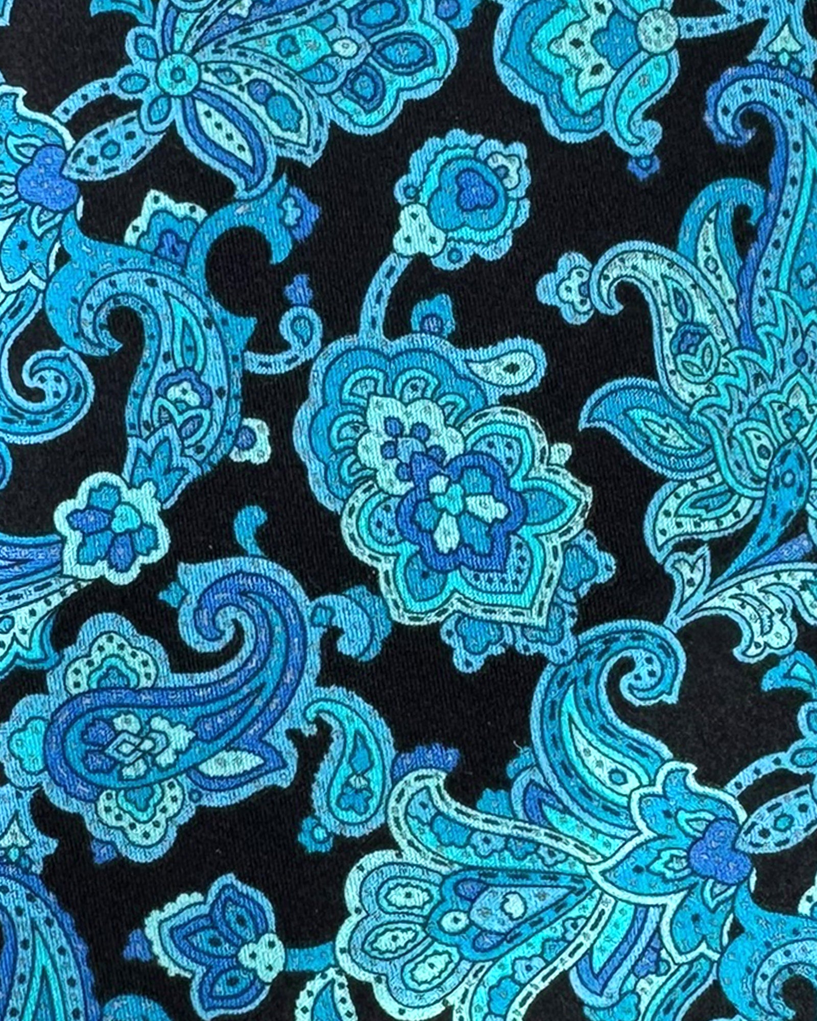 Stefano Ricci Tie Dark Blue Aqua Ornamental Paisley