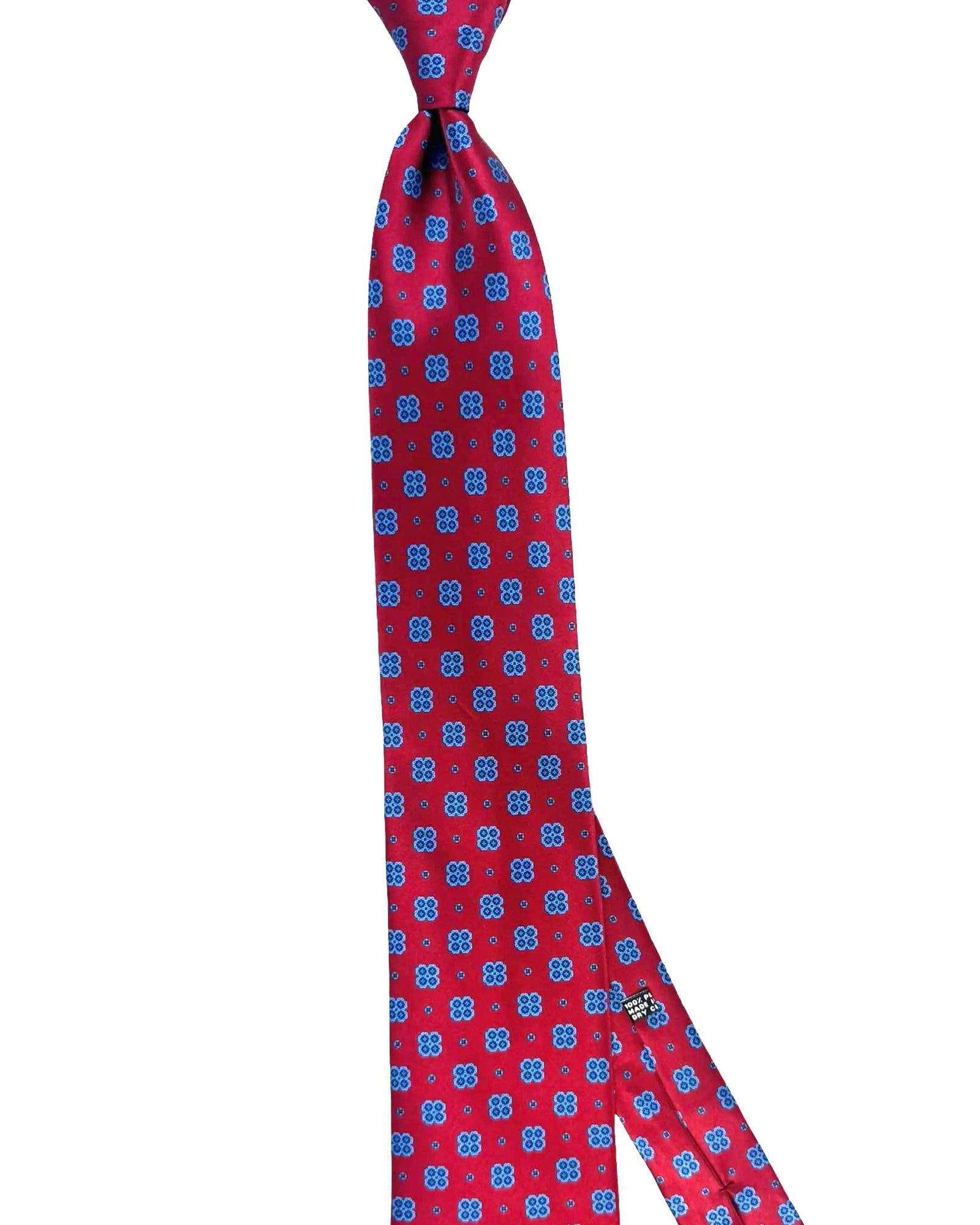 Stefano Ricci Tie Bordeaux Blue Geometric