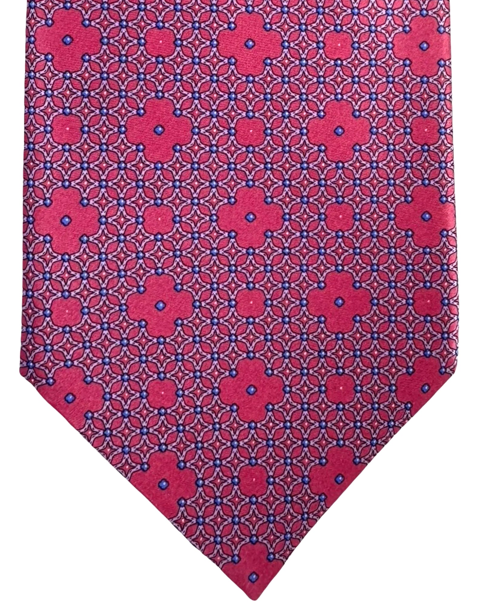 Stefano Ricci Tie Pink and Blue Geometric