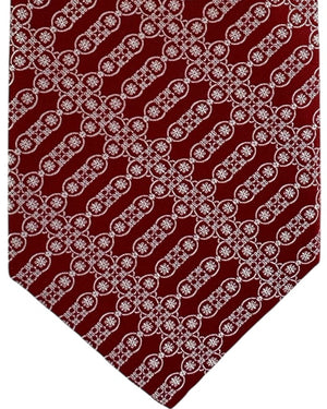 Stefano Ricci Silk Tie Burgundy Design Luxury Collection