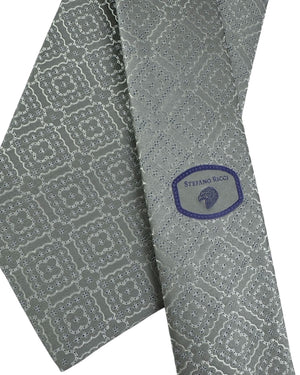 Stefano Ricci Gray Tie With Diamond Cross Pattern