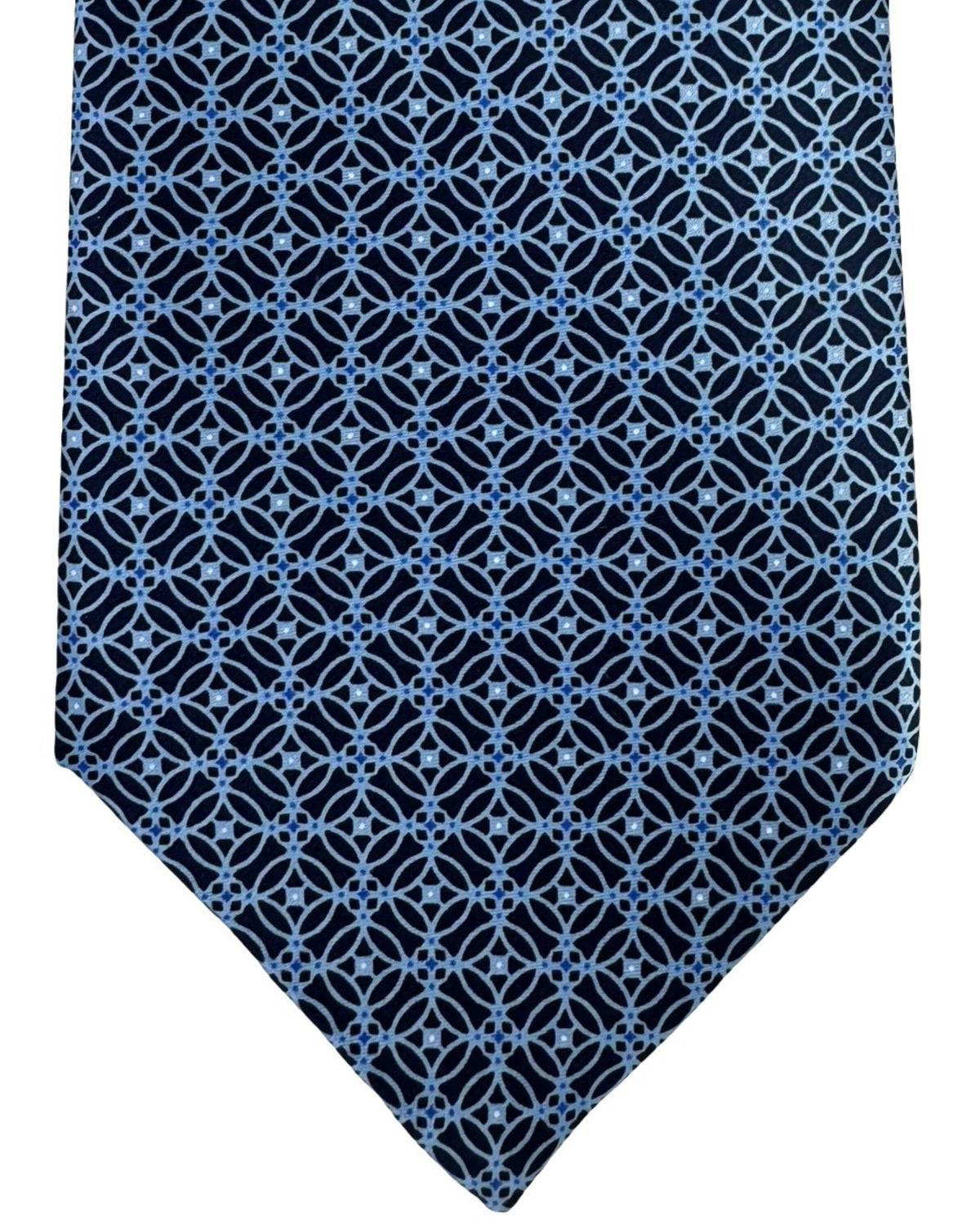 Stefano Ricci Tie Navy Blue Geometric