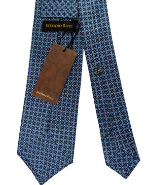 Stefano Ricci Tie Navy Blue Geometric