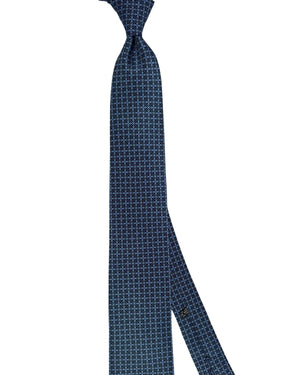 Stefano Ricci Tie Navy Blue Geometric