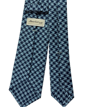 Sartorio Napoli Midnight Blue Navy Houndstooth