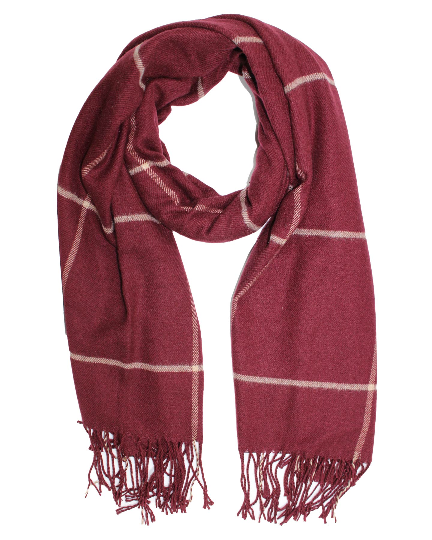Sartorio Scarf Maroon Windowpane