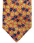 Sartorio Sevenfold Tie Orange Yellow Navy Floral Design