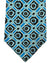 Sartorio Sevenfold Tie Blue Black Medallion Design