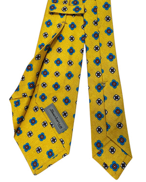 Sartorio Tie Orange Blue Brown Design - Sevenfold Necktie