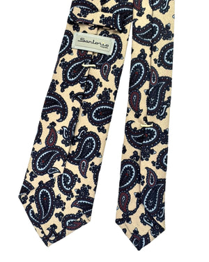 Sartorio Napoli Tie Taupe Gray Brown Paisley
