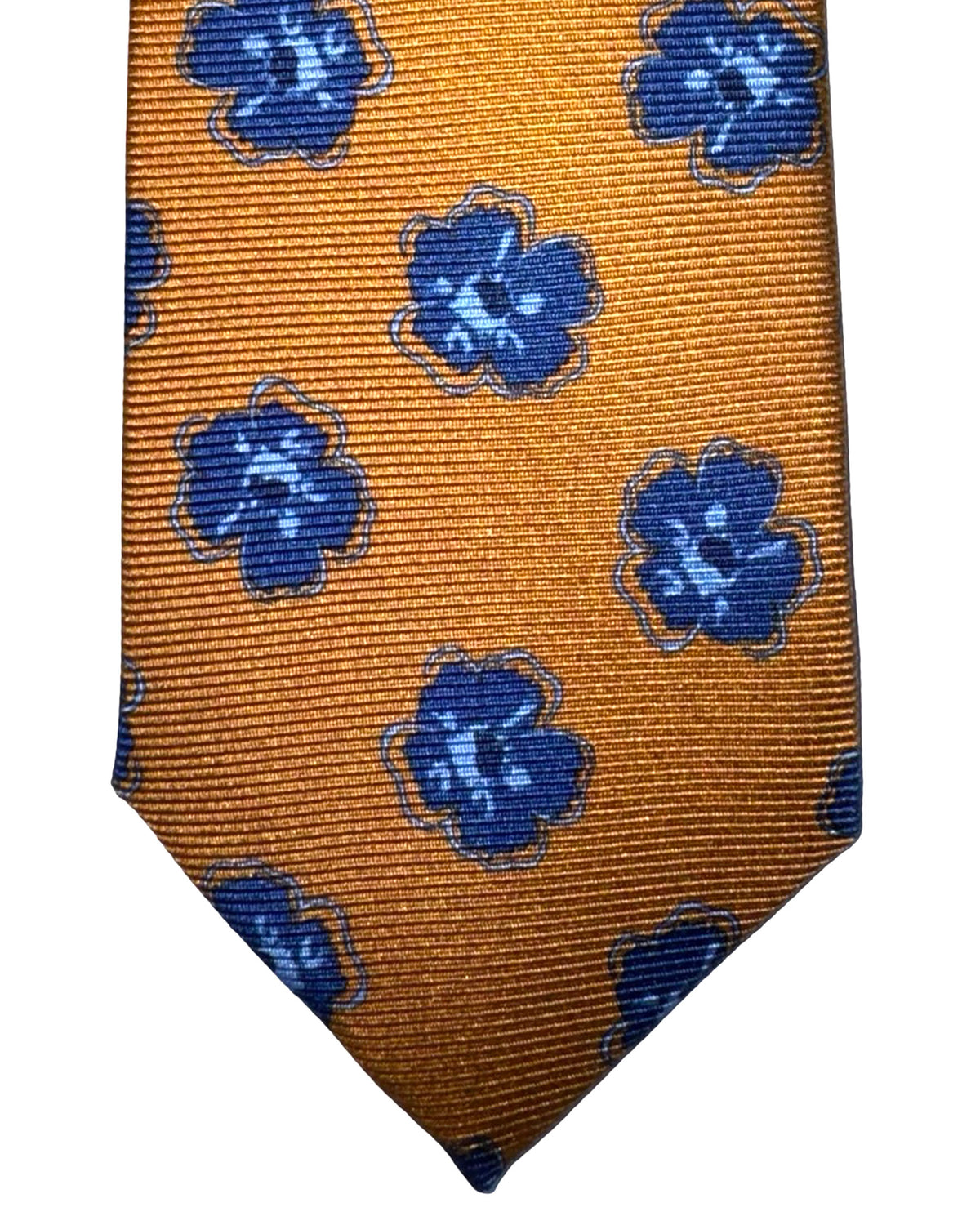 Sartorio Tie Brown Royal Blue Floral Dots