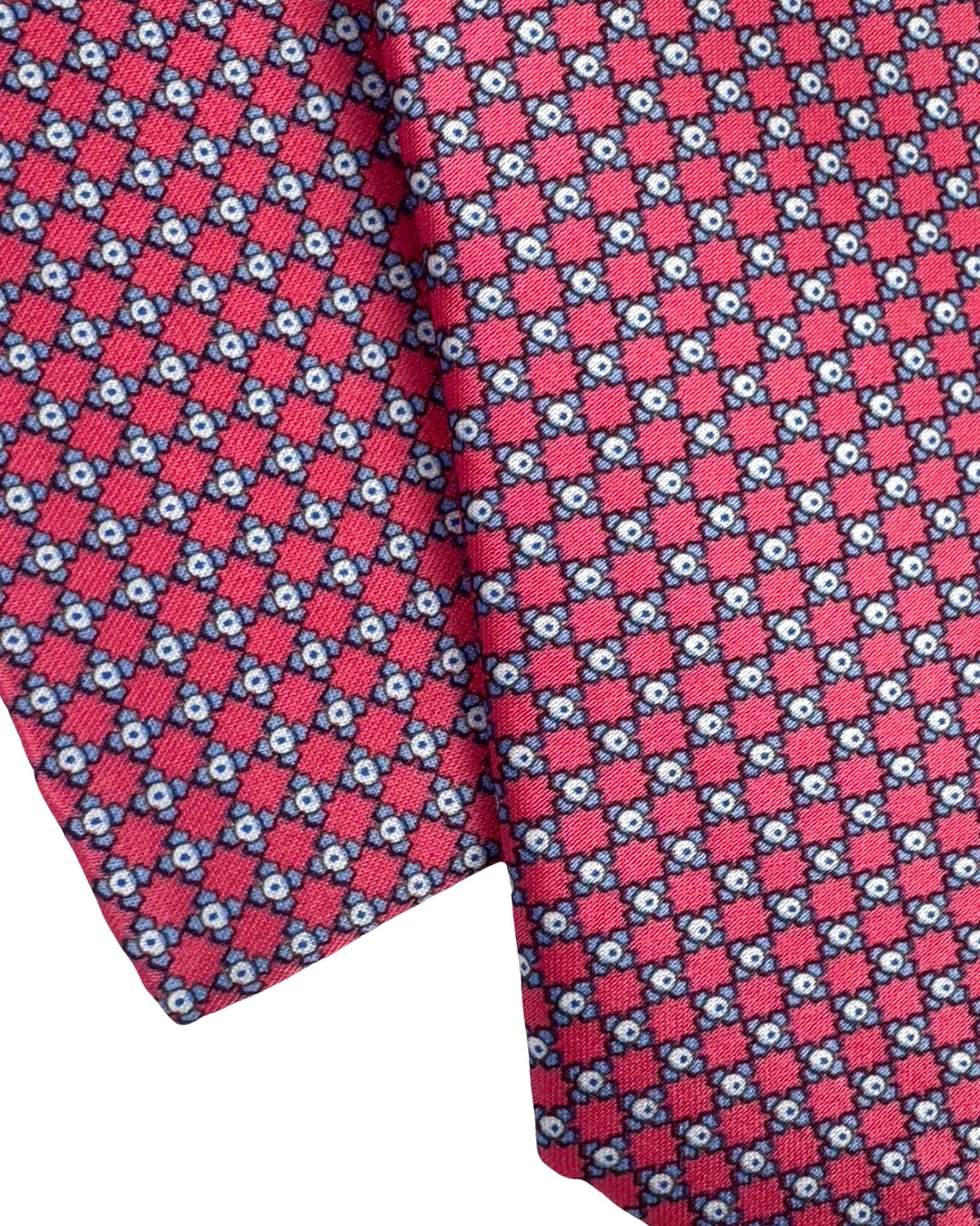 Stefano Ricci Tie Pink Blue Micro Design
