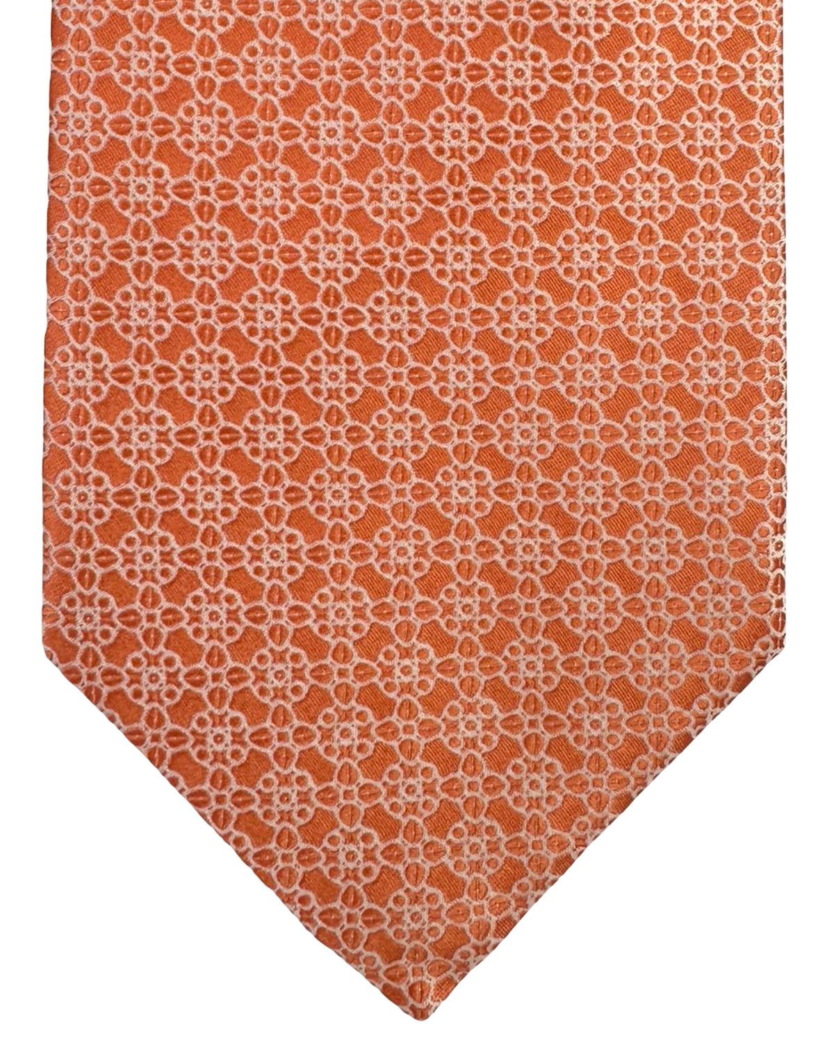 Stefano Ricci Tie Peach Silver Design