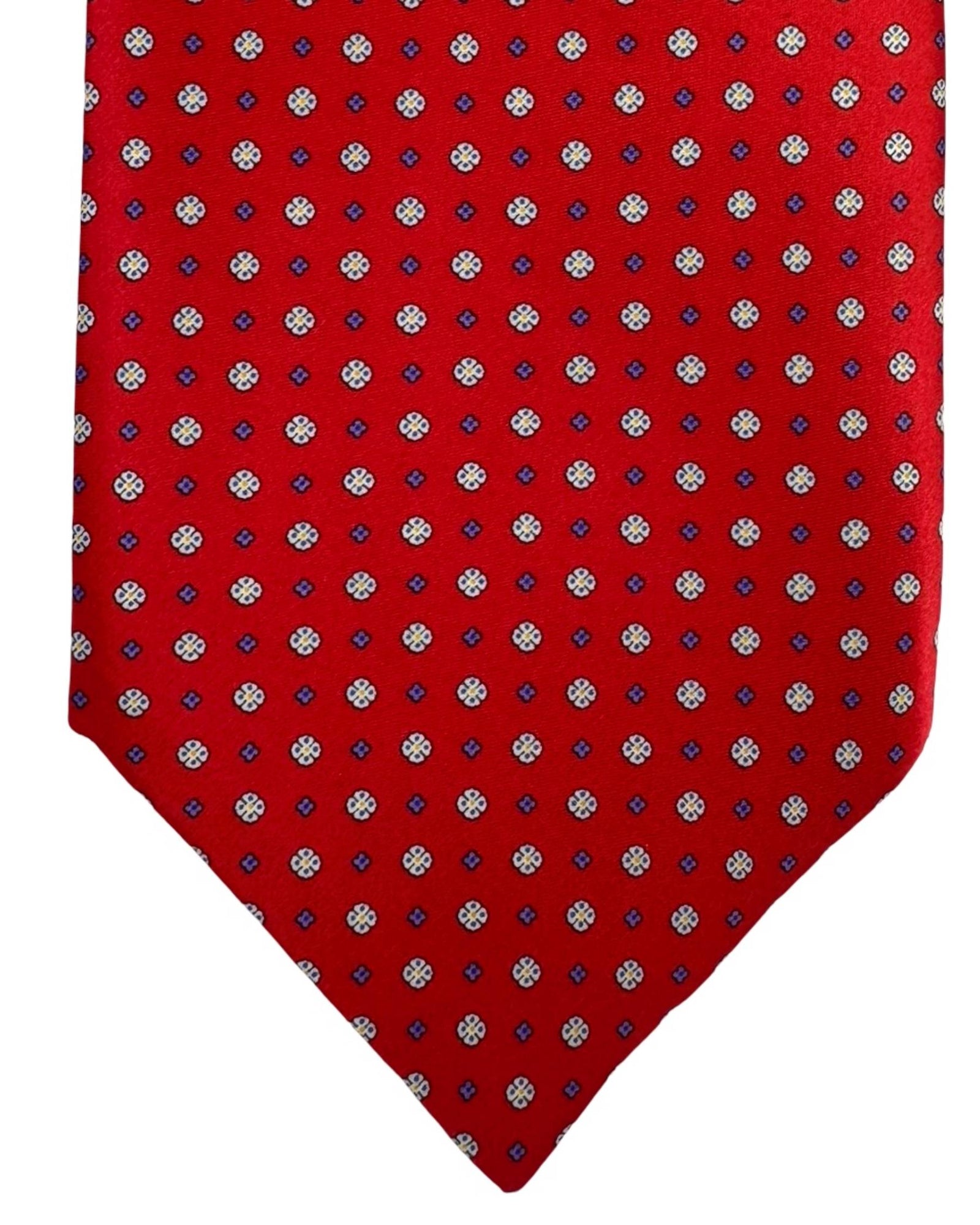 Stefano Ricci Tie Red White and Blue Geometric