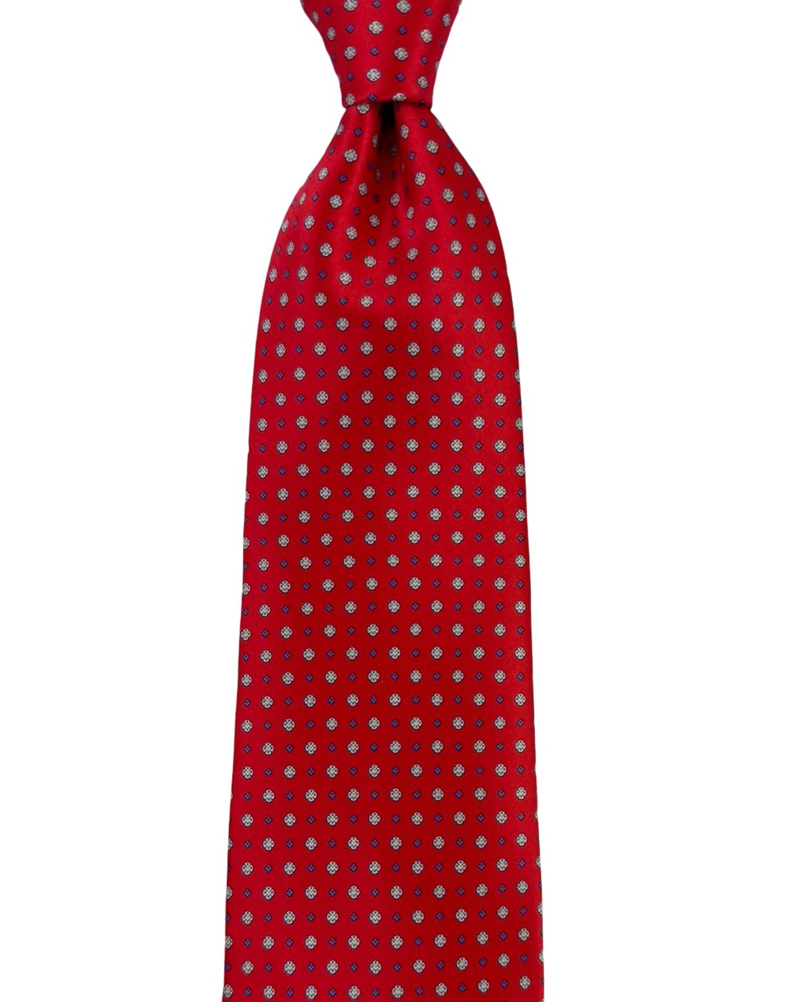 Stefano Ricci Tie Red White and Blue Geometric