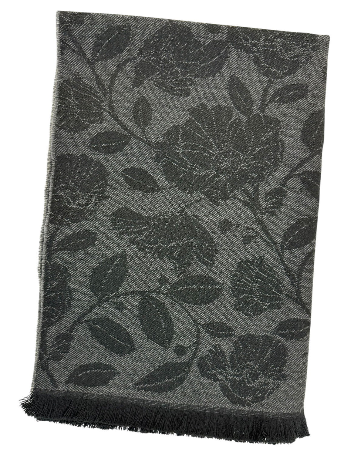 Tom Ford Scarf Black Gray Floral
