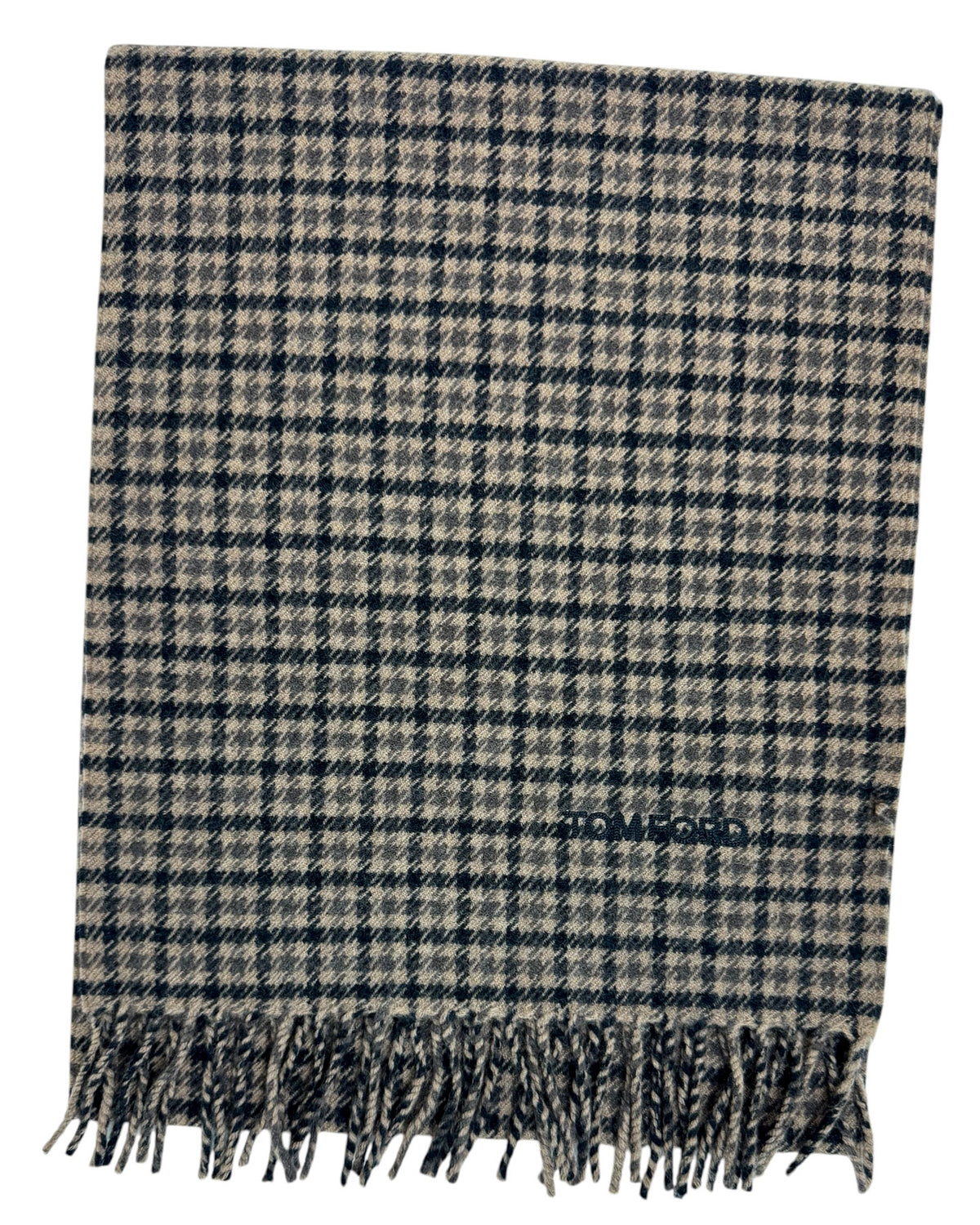 Tom Ford Scarf Brown Beige Check
