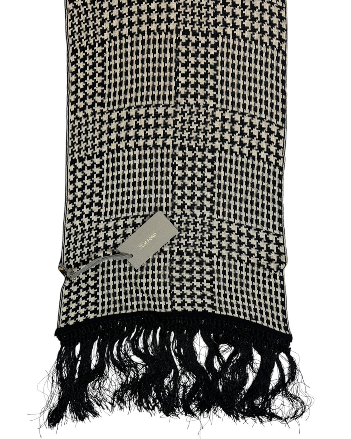 Tom Ford Scarf Houndstooth Design - Fringe