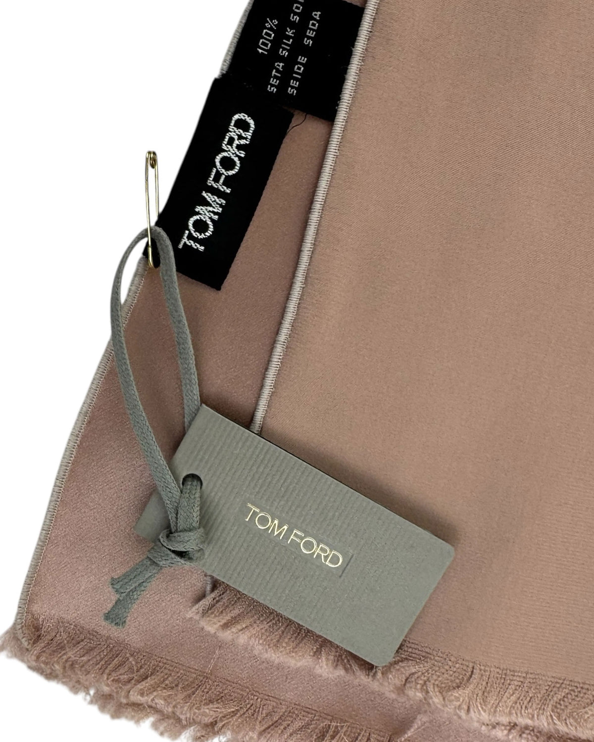 Tom Ford Silk Scarf Light Brown