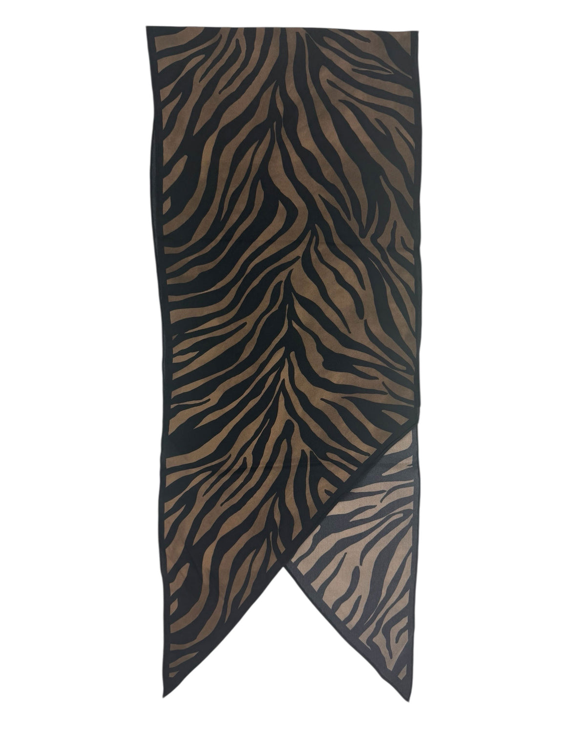 Tom Ford Scarf Brown Black Zebra - Slim Short Shawl
