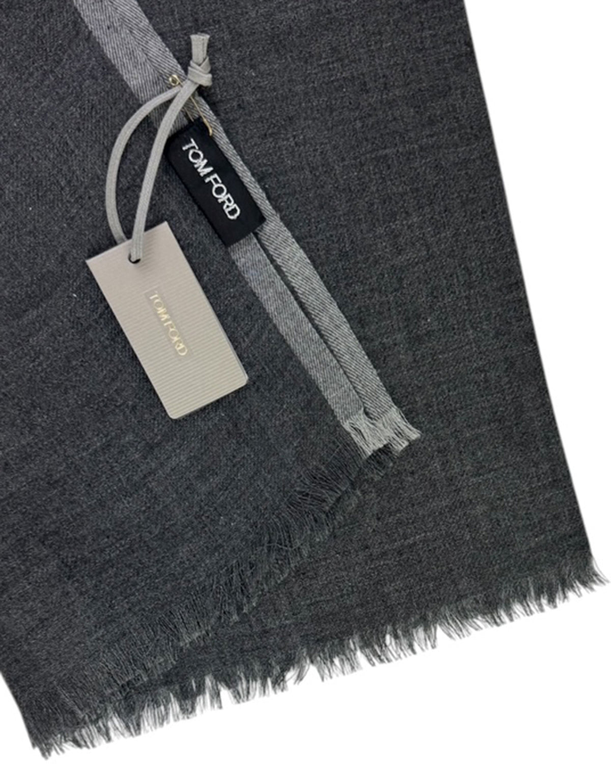 New Tom Ford Cashmere Scarf Charcoal Gray