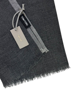 New Tom Ford Cashmere Scarf Charcoal Gray