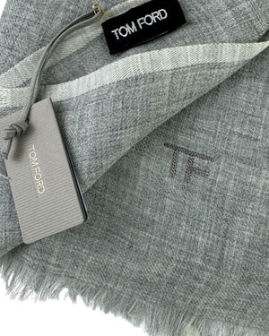  Tom Ford Cashmere Scarf Gray New