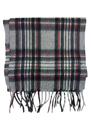 TF Tom Ford Cashmere Scarf Gray Black Plaid Check Men Collection