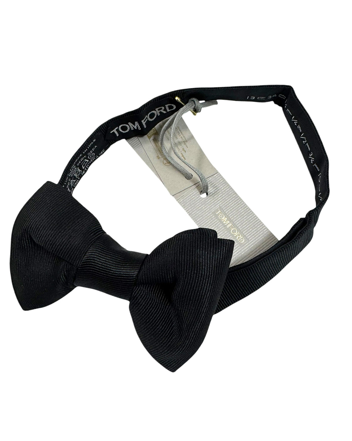 Tom Ford Bow Tie Solid Black Grosgrain - Butterfly 37818 special order