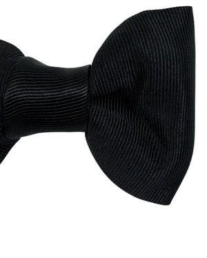 Tom Ford Bow Tie Solid Black Grosgrain - Butterfly 37818 special order