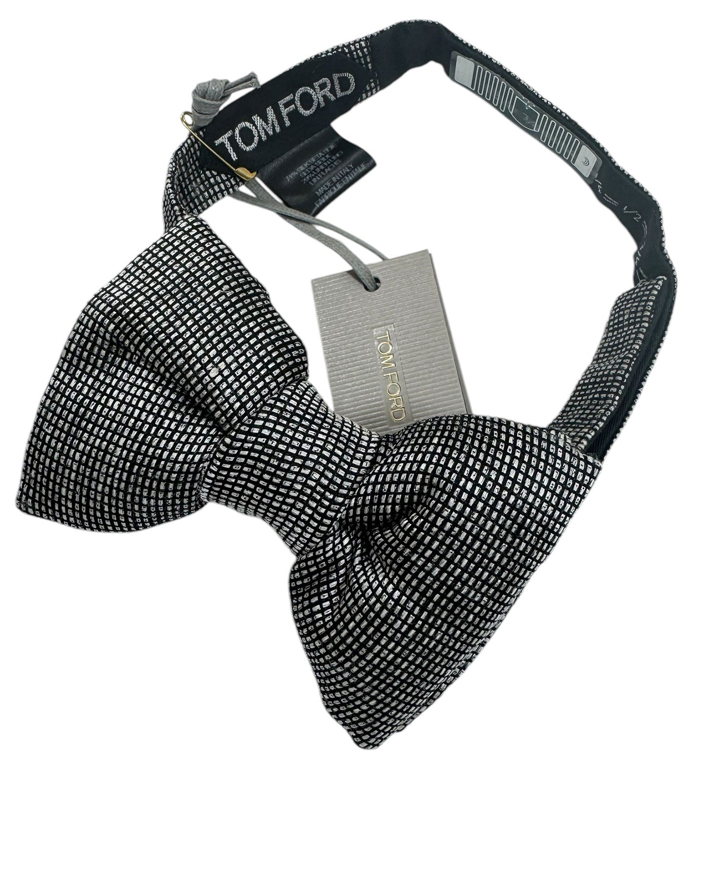 Tom Ford Bow Tie Black Silver Design