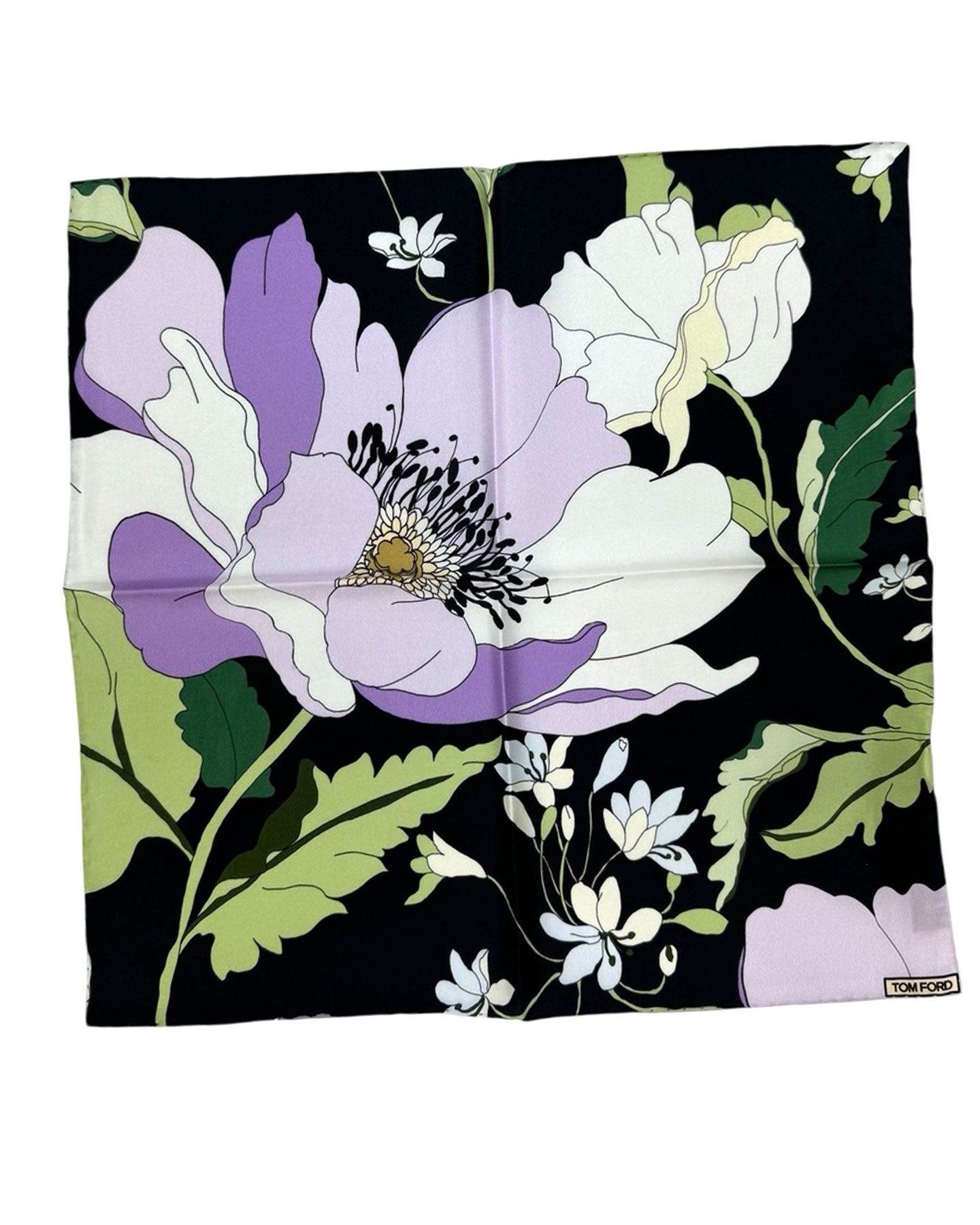 Tom Ford Silk Pocket Square Floral