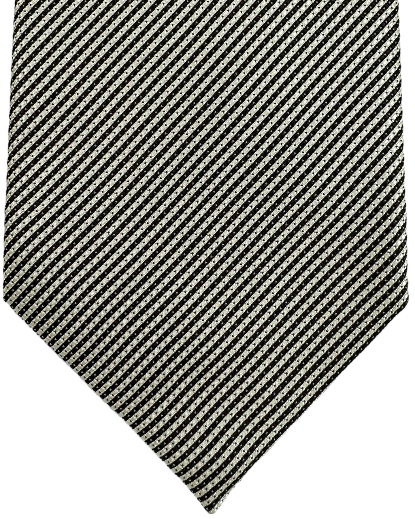Tom Ford Silk Tie Black Silver