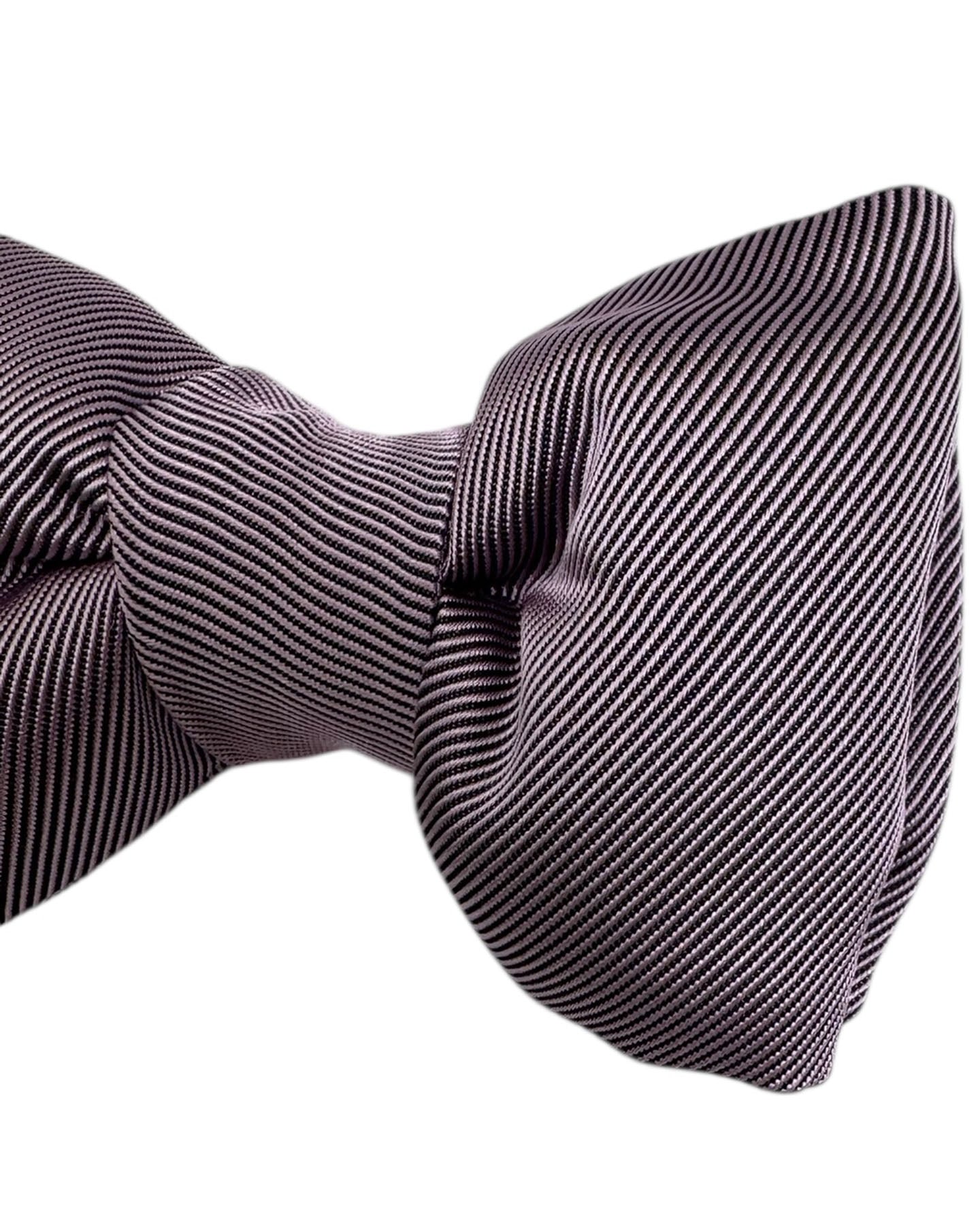 Tom Ford Silk Bow Tie Purple Pinstripe