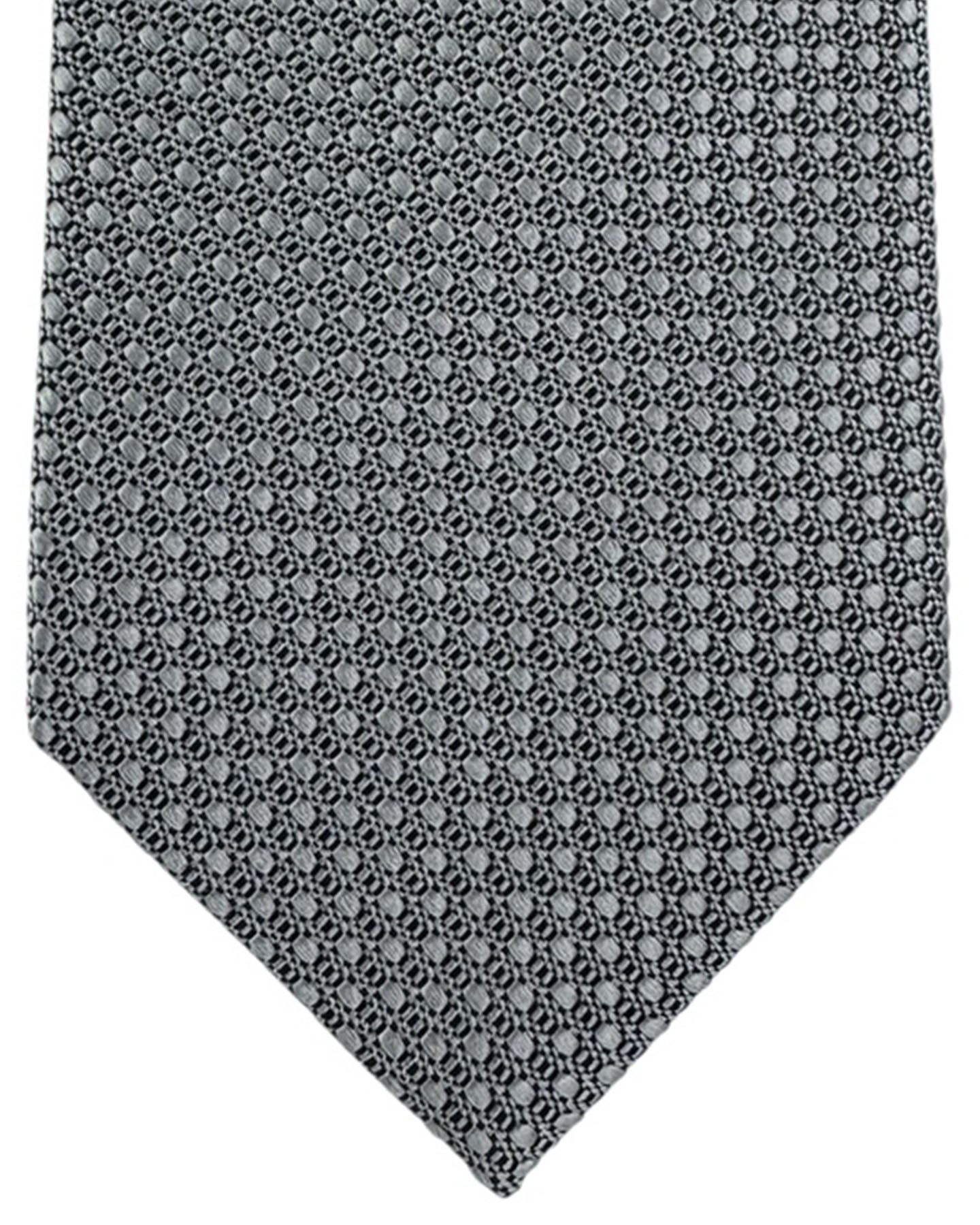Tom Ford Silk Tie Gray Silver Pattern