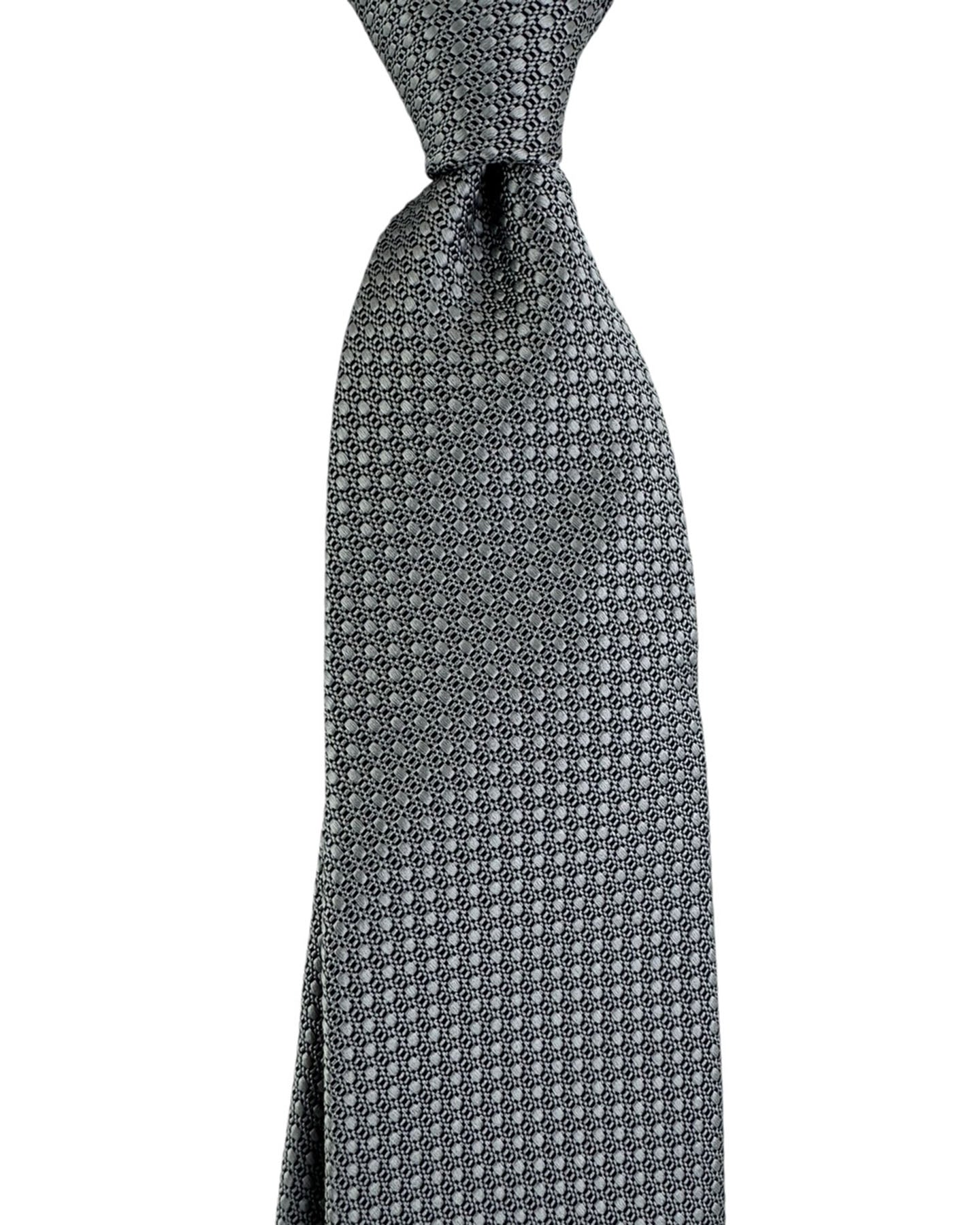 Tom Ford Silk Tie Gray Silver Pattern