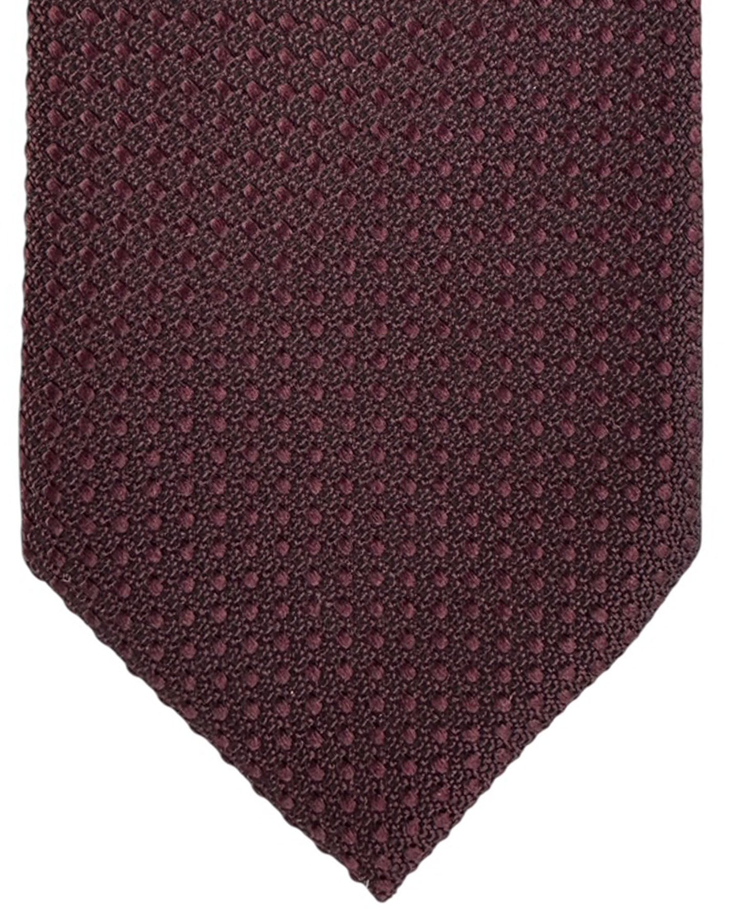 Tom Ford Silk Tie Bordeaux With Bold Woven Texture