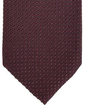 Tom Ford Silk Tie Bordeaux With Bold Woven Texture