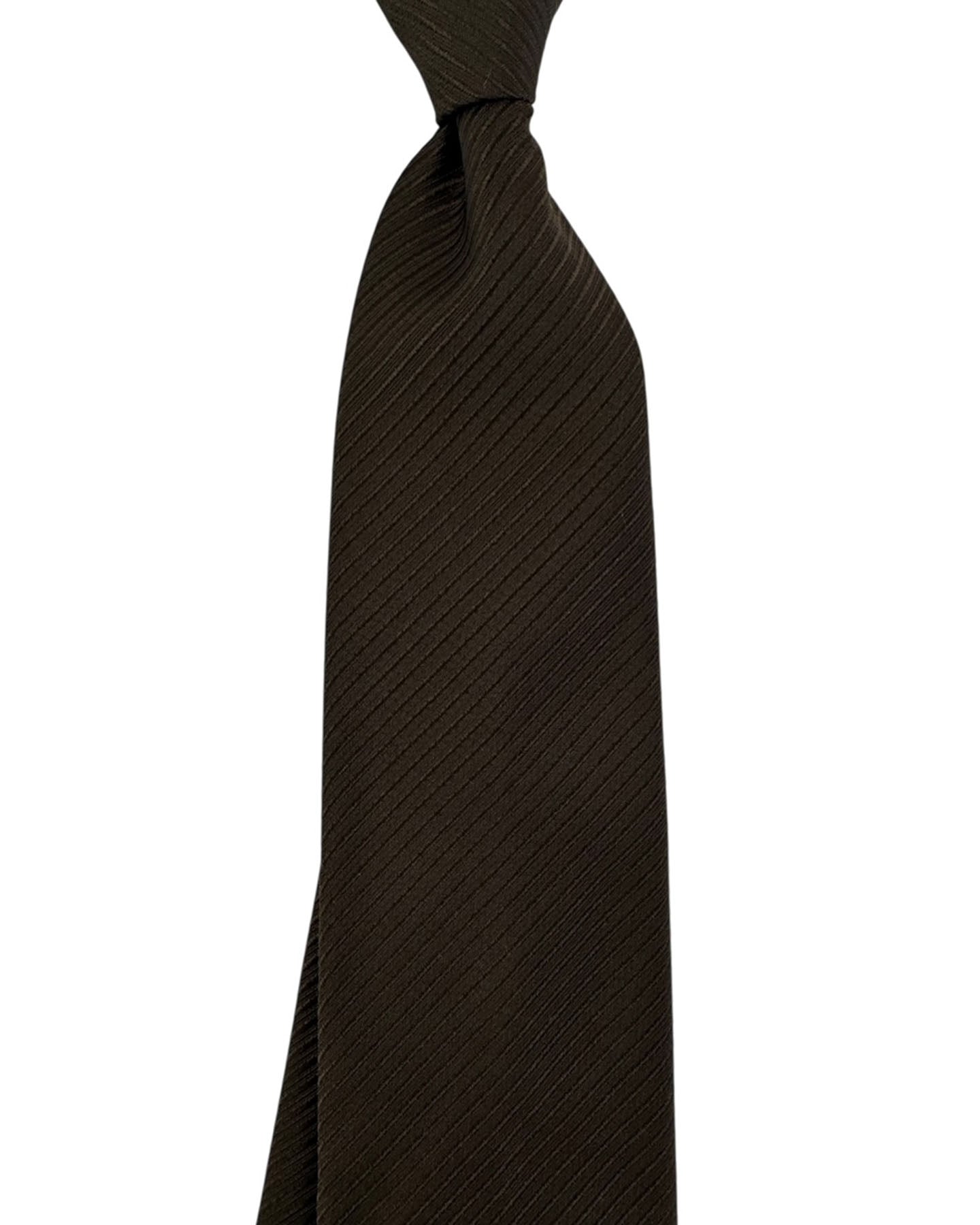 Tom Ford Silk Tie Brown Tonal Stripes
