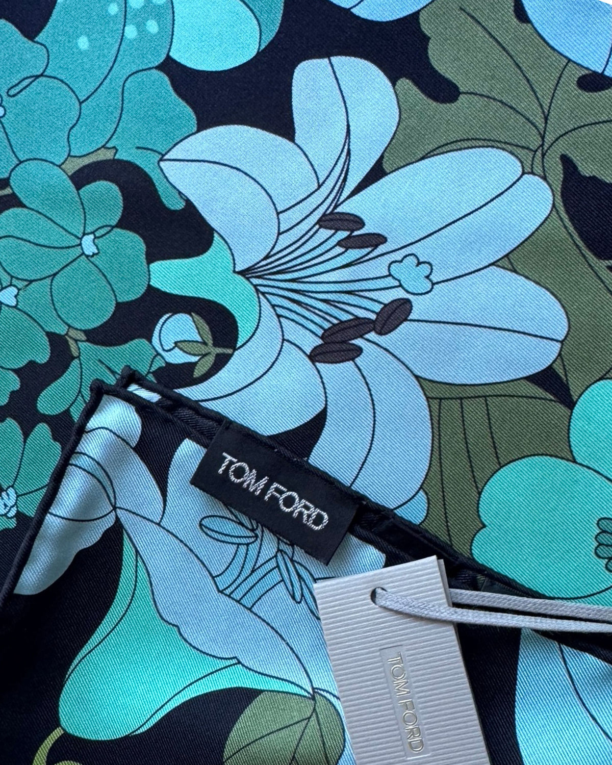 Tom Ford Silk Pocket Square Floral