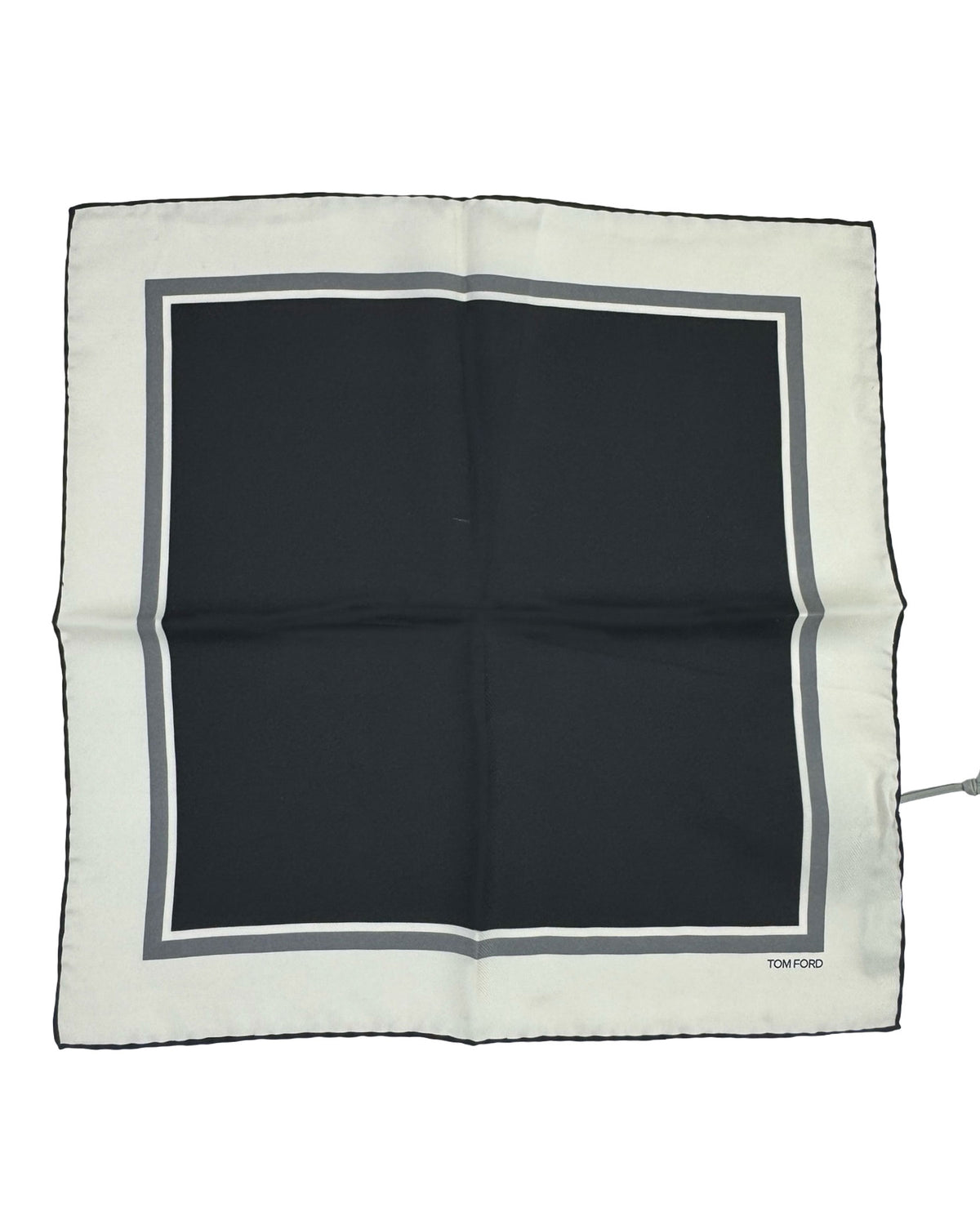 Tom Ford Pocket Square Black White Gray