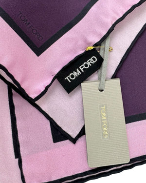 Tom Ford Silk Pocket Square Pink Purple
