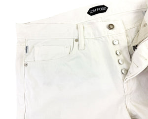 Tom Ford Pants White 5 Pocket 36 Slim Fit