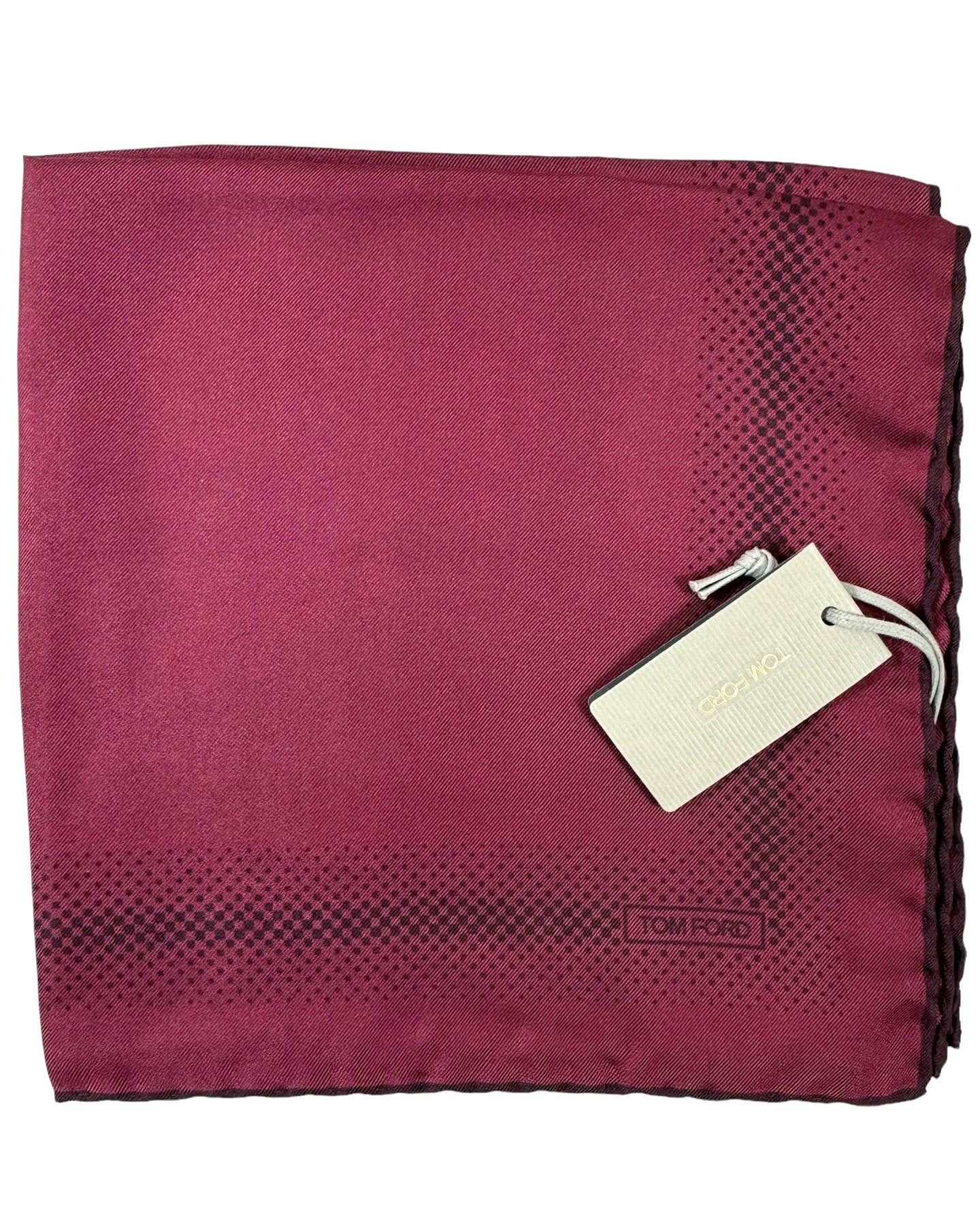 Tom Ford Silk Pocket Square Purple Micro Pattern