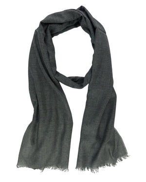 Tom Ford Scarf Black Silver Mini Grid