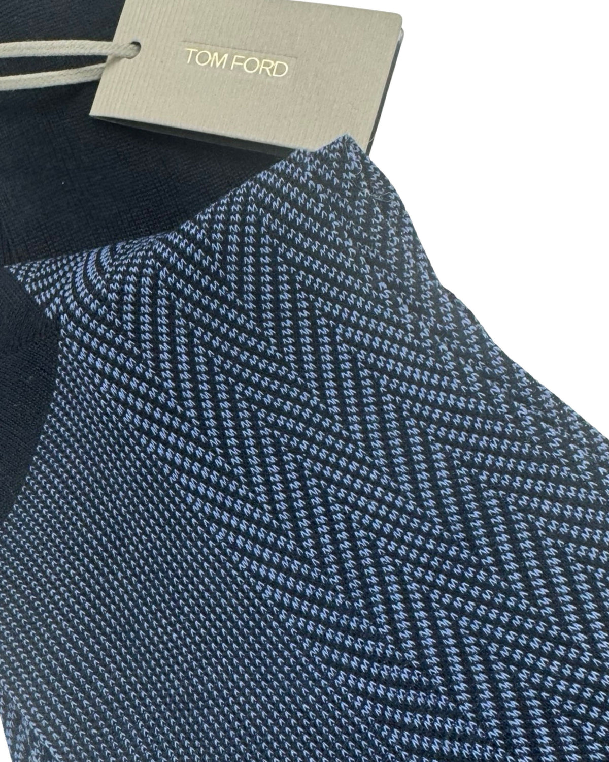Tom Ford Midnight Blue Black Herringbone 