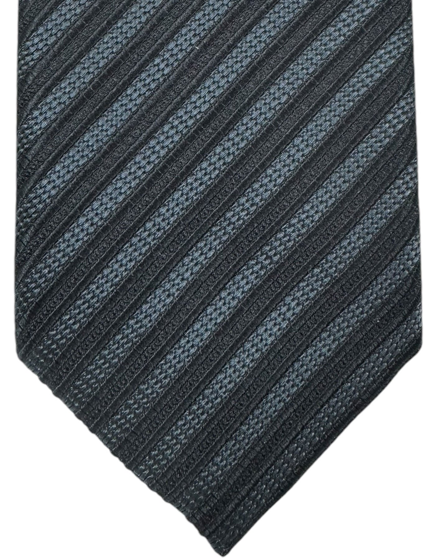 Tom Ford Tie Black Gray Stripes