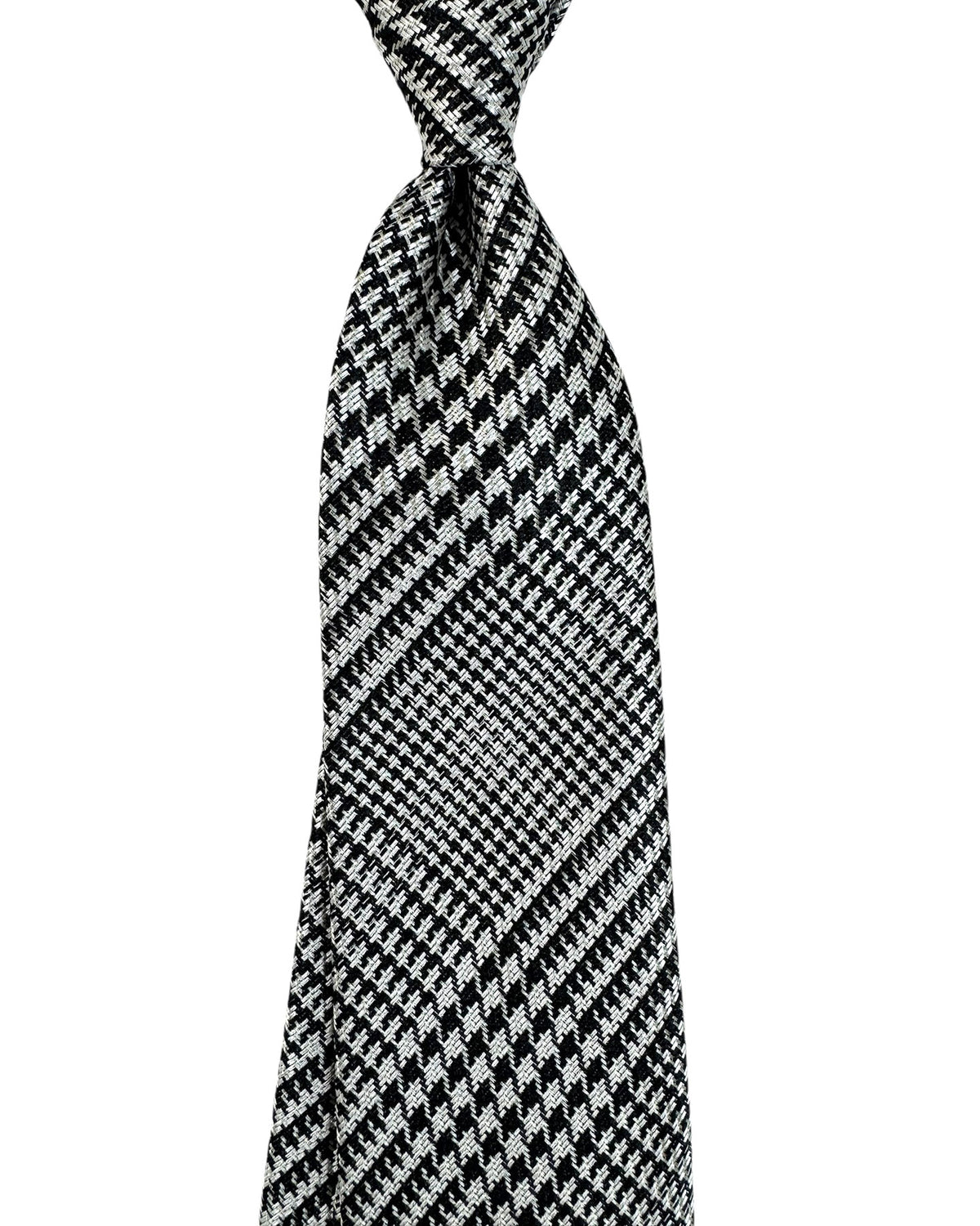Tom Ford Tie Black Silver Gray Design
